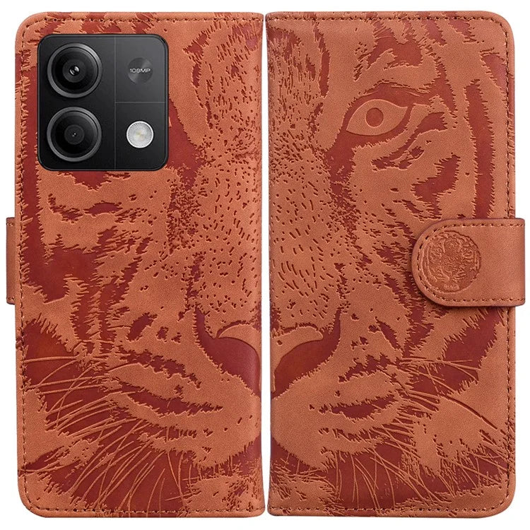 For Xiaomi Redmi Note 13 5G /  Note 13 5G (China) Leather Wallet Case Tiger Pattern Cover