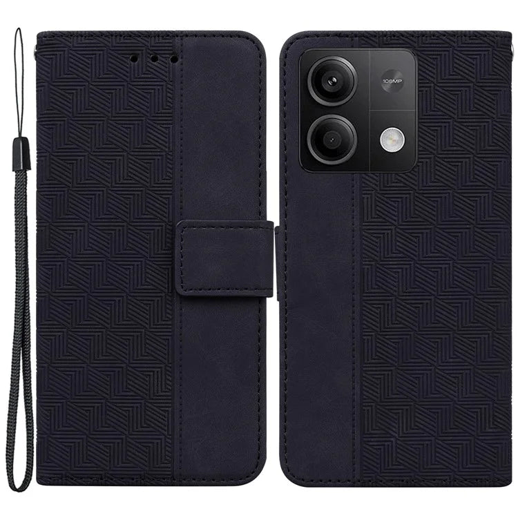 For Xiaomi Redmi Note 13 5G / Note 13 5G (China) Case Geometry Pattern Leather Cover Wallet