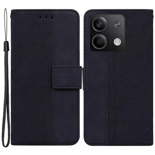 For Xiaomi Redmi Note 13 5G / Note 13 5G (China) Case Geometry Pattern Leather Cover Wallet