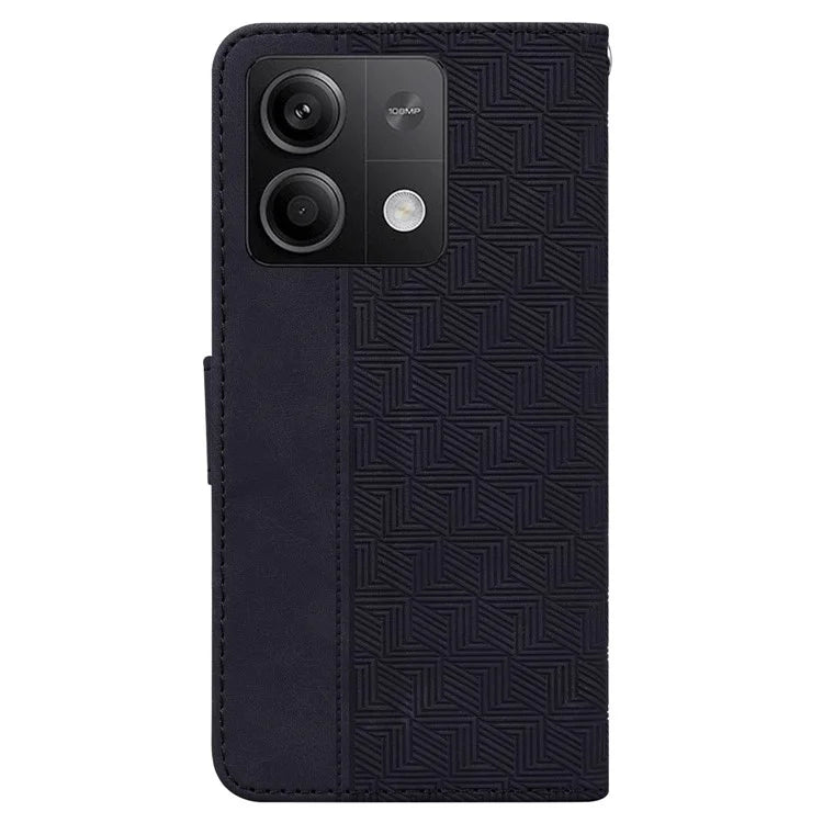 For Xiaomi Redmi Note 13 5G / Note 13 5G (China) Case Geometry Pattern Leather Cover Wallet