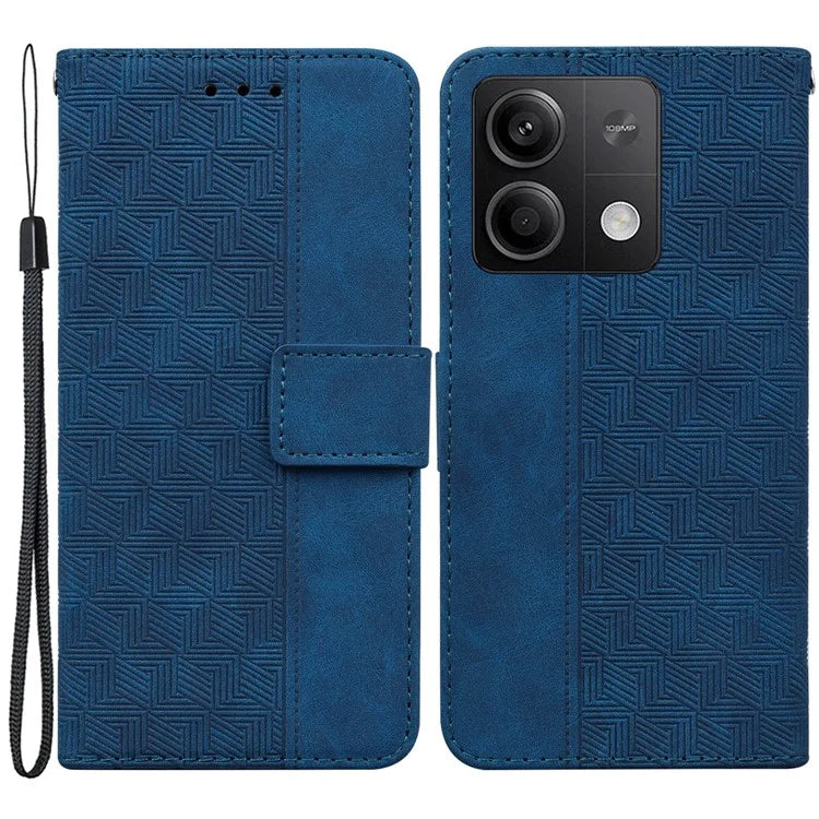 For Xiaomi Redmi Note 13 5G / Note 13 5G (China) Case Geometry Pattern Leather Cover Wallet