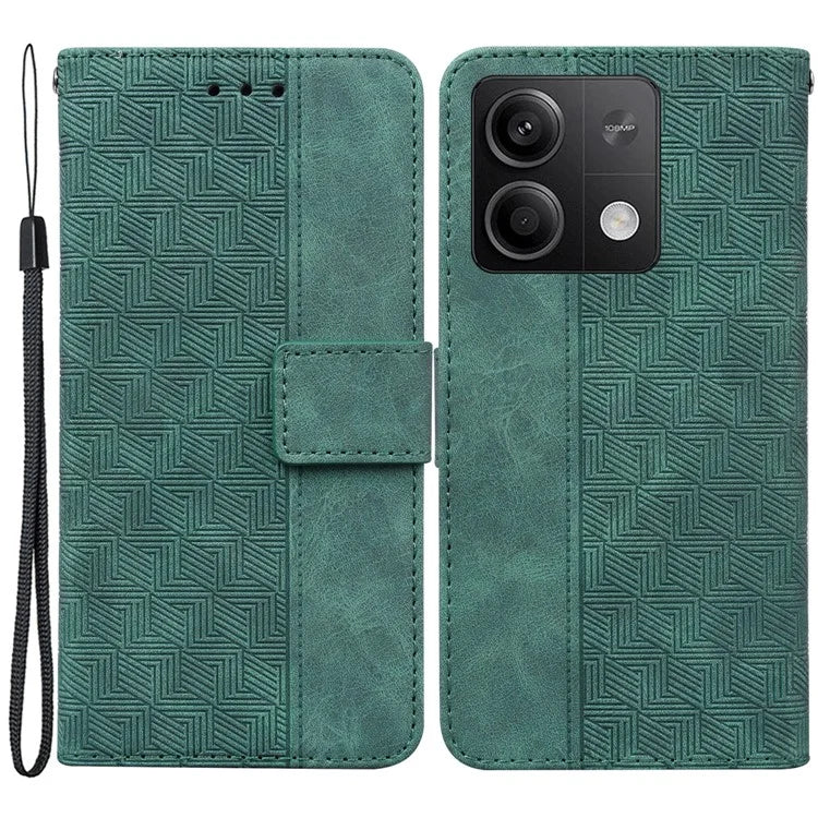 For Xiaomi Redmi Note 13 5G / Note 13 5G (China) Case Geometry Pattern Leather Cover Wallet