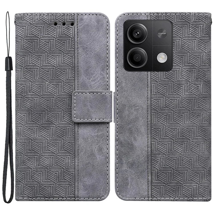 For Xiaomi Redmi Note 13 5G / Note 13 5G (China) Case Geometry Pattern Leather Cover Wallet