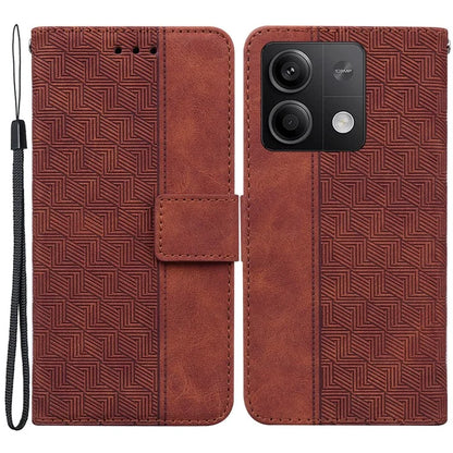 For Xiaomi Redmi Note 13 5G / Note 13 5G (China) Case Geometry Pattern Leather Cover Wallet