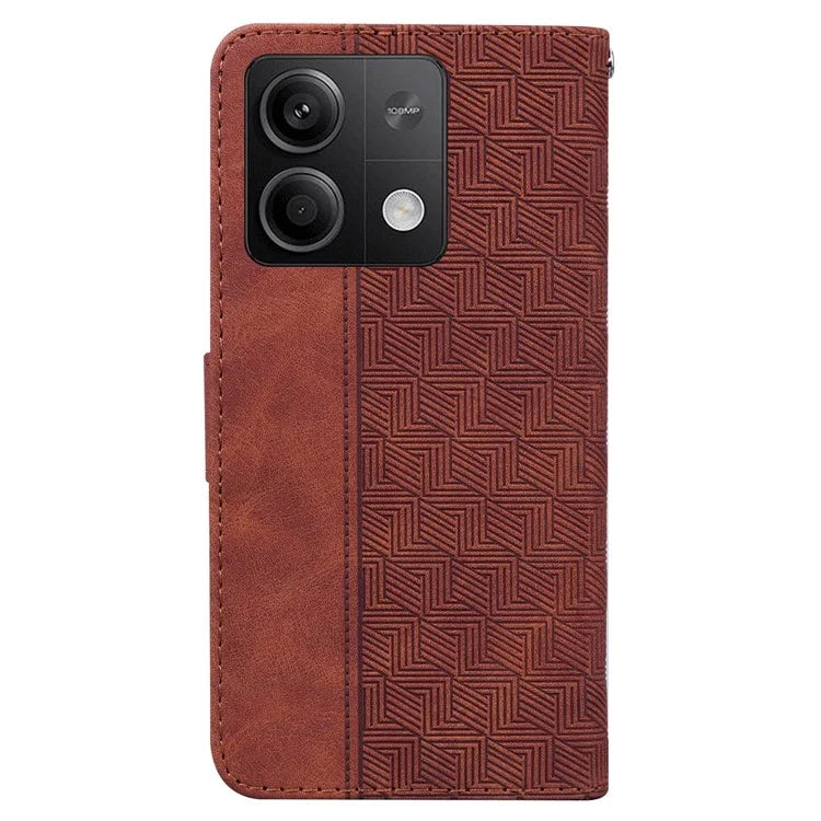 For Xiaomi Redmi Note 13 5G / Note 13 5G (China) Case Geometry Pattern Leather Cover Wallet