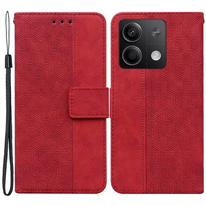 For Xiaomi Redmi Note 13 5G / Note 13 5G (China) Case Geometry Pattern Leather Cover Wallet