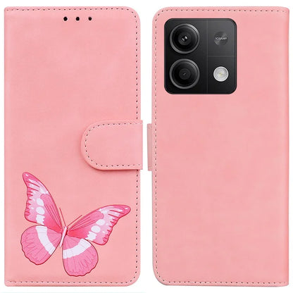 For Xiaomi Redmi Note 13 5G / Note 13 5G (China) Leather Case Wallet Cover Butterfly Pattern