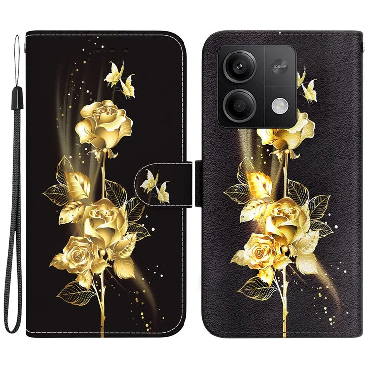 For Xiaomi Redmi Note 13 5G (China) / Note 13 5G Leather Case Pattern Printing Wallet Cover