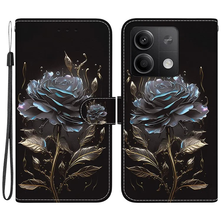 For Xiaomi Redmi Note 13 5G (China) / Note 13 5G Leather Case Pattern Printing Wallet Cover