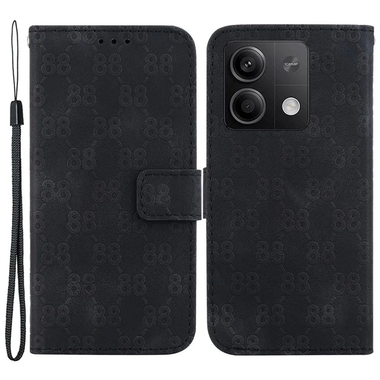 For Xiaomi Redmi Note 13 5G / Note 13 5G (China) Leather Case Double 8-Shape Phone Cover