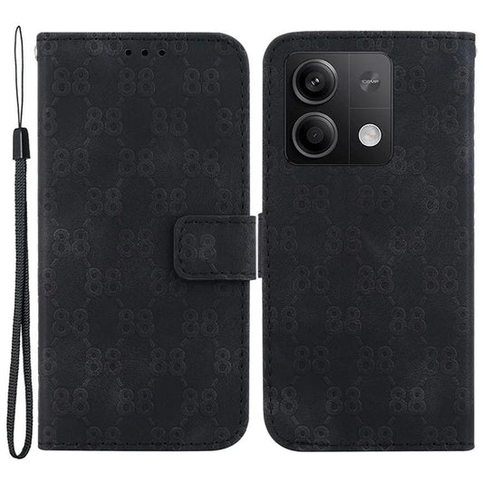 For Xiaomi Redmi Note 13 5G / Note 13 5G (China) Leather Case Double 8-Shape Phone Cover