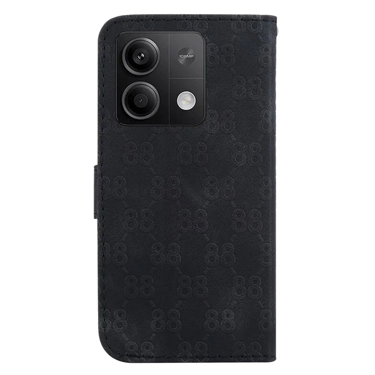 For Xiaomi Redmi Note 13 5G / Note 13 5G (China) Leather Case Double 8-Shape Phone Cover