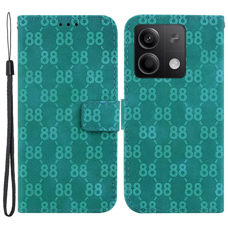 For Xiaomi Redmi Note 13 5G / Note 13 5G (China) Leather Case Double 8-Shape Phone Cover