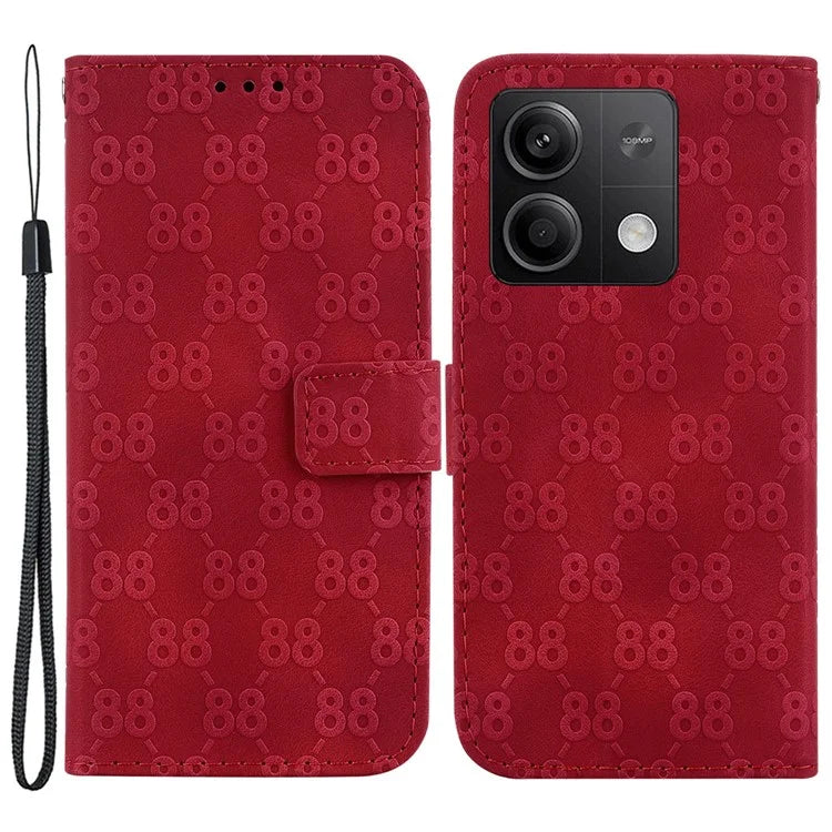 For Xiaomi Redmi Note 13 5G / Note 13 5G (China) Leather Case Double 8-Shape Phone Cover
