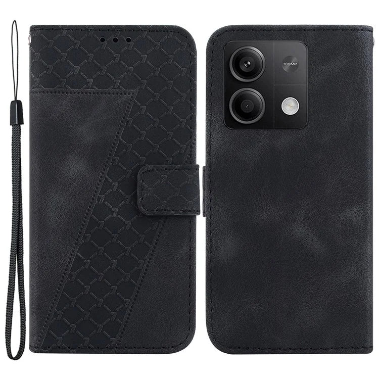 For Xiaomi Redmi Note 13 5G / Note 13 5G (China) Case Stand Wallet Leather Cover 7-Shape Pattern
