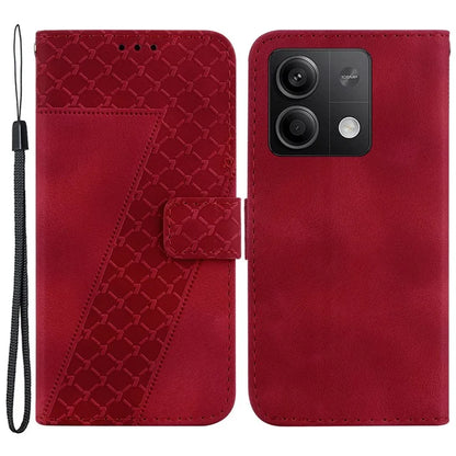 For Xiaomi Redmi Note 13 5G / Note 13 5G (China) Case Stand Wallet Leather Cover 7-Shape Pattern