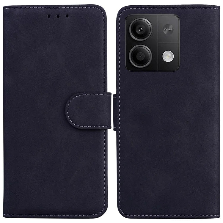 For Xiaomi Redmi Note 13 5G / Note 13 5G (China) Leather Case Solid Color Wallet Flip Cover