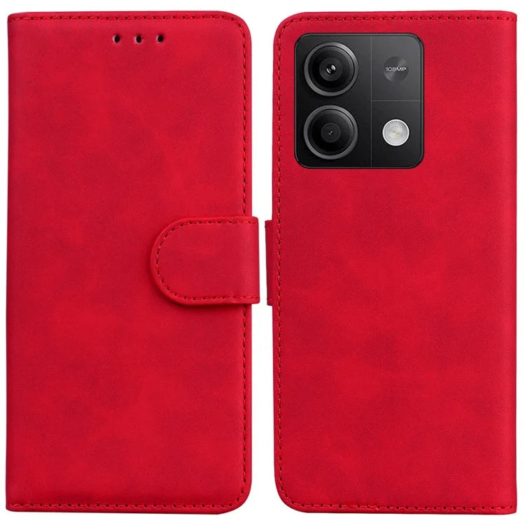 For Xiaomi Redmi Note 13 5G / Note 13 5G (China) Leather Case Solid Color Wallet Flip Cover
