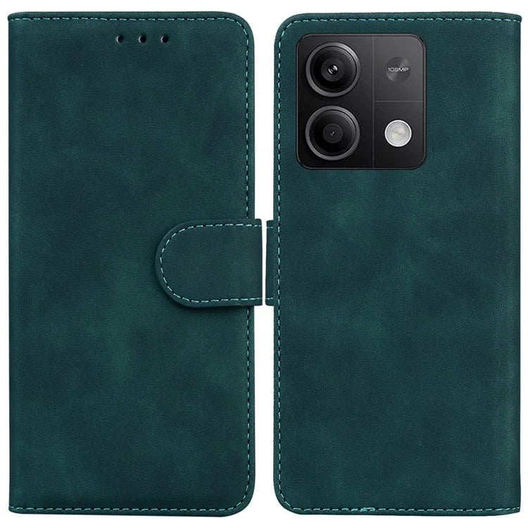 For Xiaomi Redmi Note 13 5G / Note 13 5G (China) Leather Case Solid Color Wallet Flip Cover