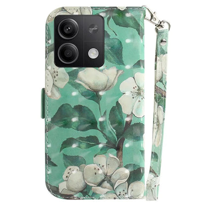For Xiaomi Redmi Note 13 5G / Note 13 5G (China) Case 3D Pattern Print Leather Cover with Strap