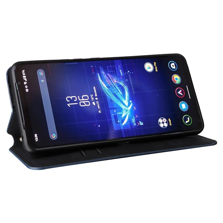 For Asus ROG Phone 8 Pro 5G / 8 5G Wallet Case Leather Magnetic Auto Closing Imprint Cover