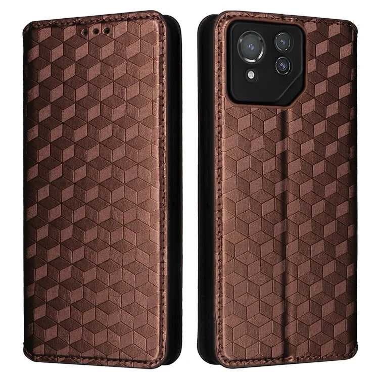 For Asus ROG Phone 8 Pro 5G / 8 5G Wallet Case Leather Magnetic Auto Closing Imprint Cover