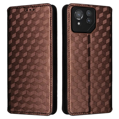For Asus ROG Phone 8 Pro 5G / 8 5G Wallet Case Leather Magnetic Auto Closing Imprint Cover