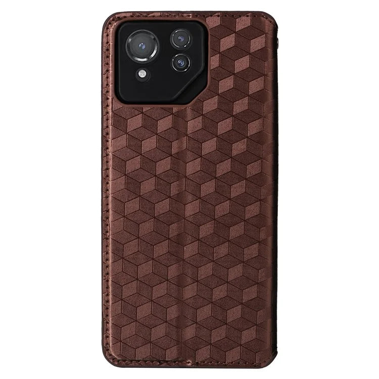 For Asus ROG Phone 8 Pro 5G / 8 5G Wallet Case Leather Magnetic Auto Closing Imprint Cover