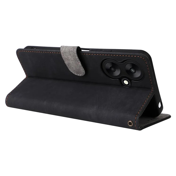 For Xiaomi Redmi 13C 5G / Redmi 13R 5G / Poco M6 5G Case RFID Blocking Leather Phone Shell with Wrist Strap