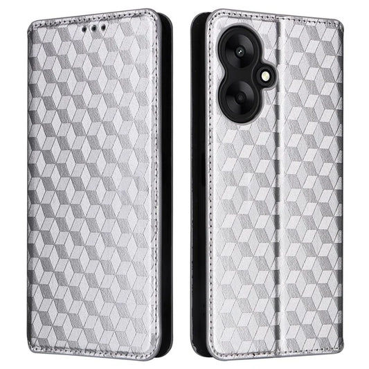 For Xiaomi Redmi 13C 5G / Redmi 13R 5G / Poco M6 5G Magnetic Phone Case Imprinted Rhombus Cover