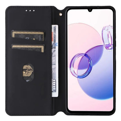 For Xiaomi Redmi 13C 5G / Redmi 13R 5G / Poco M6 5G Magnetic Phone Case Imprinted Rhombus Cover