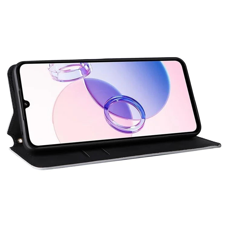 For Xiaomi Redmi 13C 5G / Redmi 13R 5G / Poco M6 5G Magnetic Phone Case Imprinted Rhombus Cover