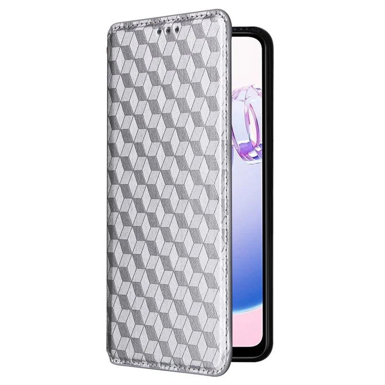 For Xiaomi Redmi 13C 5G / Redmi 13R 5G / Poco M6 5G Magnetic Phone Case Imprinted Rhombus Cover