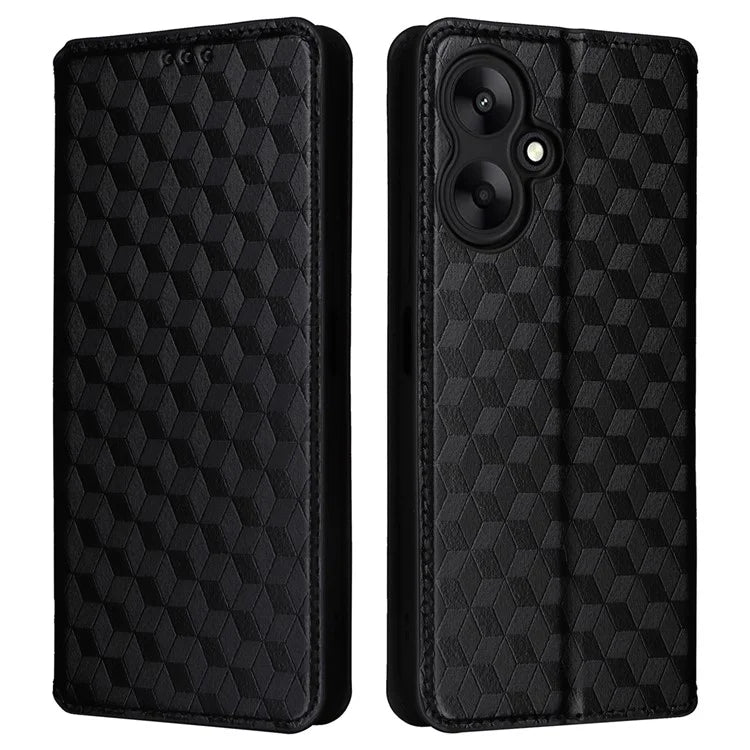 For Xiaomi Redmi 13C 5G / Redmi 13R 5G / Poco M6 5G Magnetic Phone Case Imprinted Rhombus Cover
