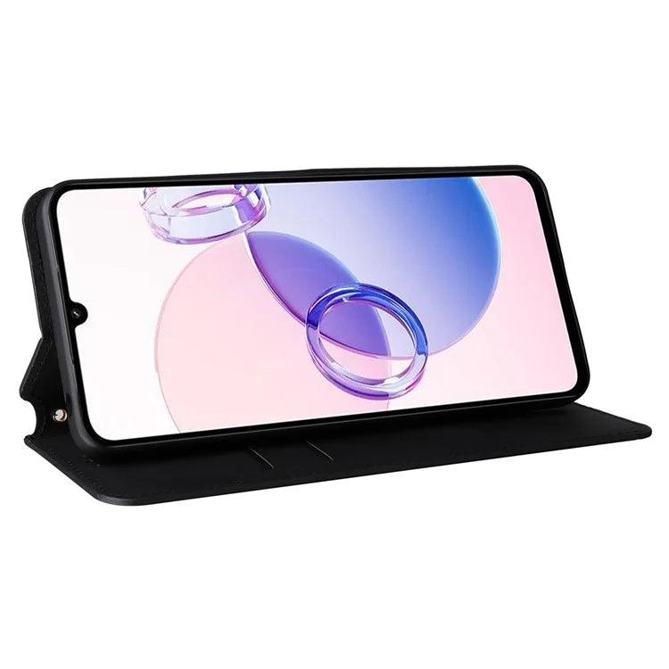 For Xiaomi Redmi 13C 5G / Redmi 13R 5G / Poco M6 5G Magnetic Phone Case Imprinted Rhombus Cover