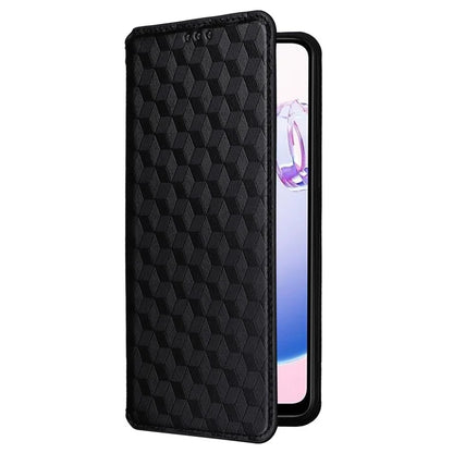 For Xiaomi Redmi 13C 5G / Redmi 13R 5G / Poco M6 5G Magnetic Phone Case Imprinted Rhombus Cover