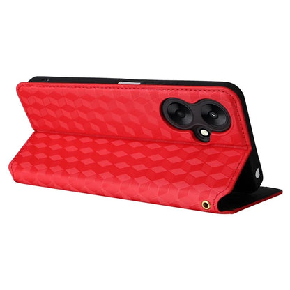 For Xiaomi Redmi 13C 5G / Redmi 13R 5G / Poco M6 5G Magnetic Phone Case Imprinted Rhombus Cover