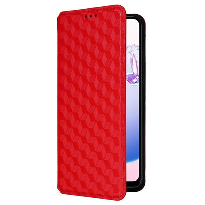 For Xiaomi Redmi 13C 5G / Redmi 13R 5G / Poco M6 5G Magnetic Phone Case Imprinted Rhombus Cover