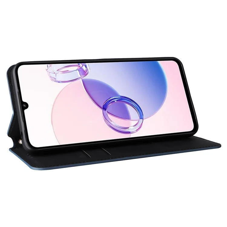 For Xiaomi Redmi 13C 5G / Redmi 13R 5G / Poco M6 5G Magnetic Phone Case Imprinted Rhombus Cover