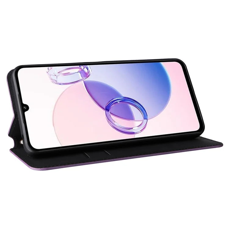 For Xiaomi Redmi 13C 5G / Redmi 13R 5G / Poco M6 5G Magnetic Phone Case Imprinted Rhombus Cover