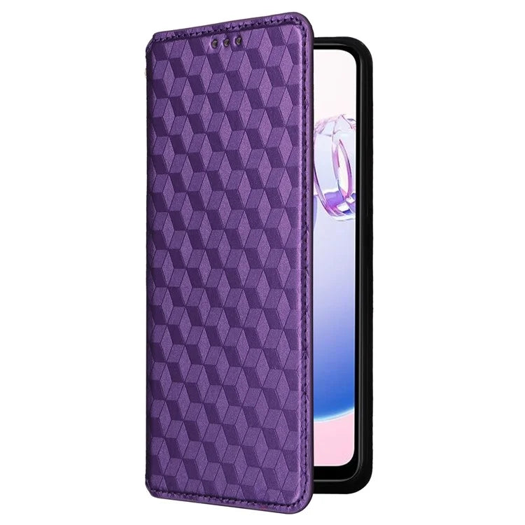 For Xiaomi Redmi 13C 5G / Redmi 13R 5G / Poco M6 5G Magnetic Phone Case Imprinted Rhombus Cover