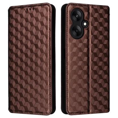 For Xiaomi Redmi 13C 5G / Redmi 13R 5G / Poco M6 5G Magnetic Phone Case Imprinted Rhombus Cover