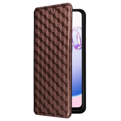 For Xiaomi Redmi 13C 5G / Redmi 13R 5G / Poco M6 5G Magnetic Phone Case Imprinted Rhombus Cover