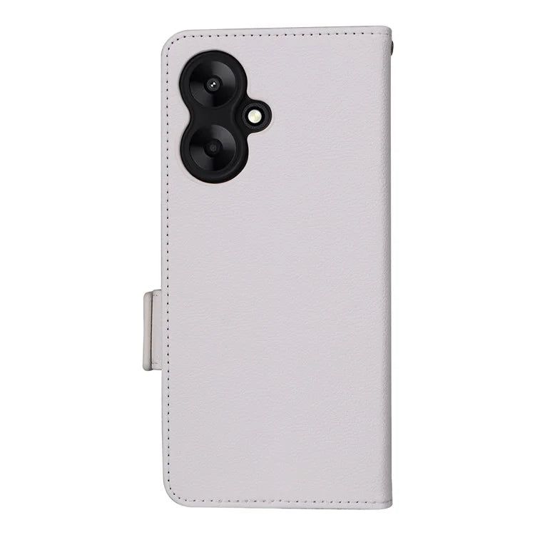 For Xiaomi Redmi 13C 5G / Redmi 13R 5G / Poco M6 5G Case with Wrist Strap Leather Cell Phone Cover