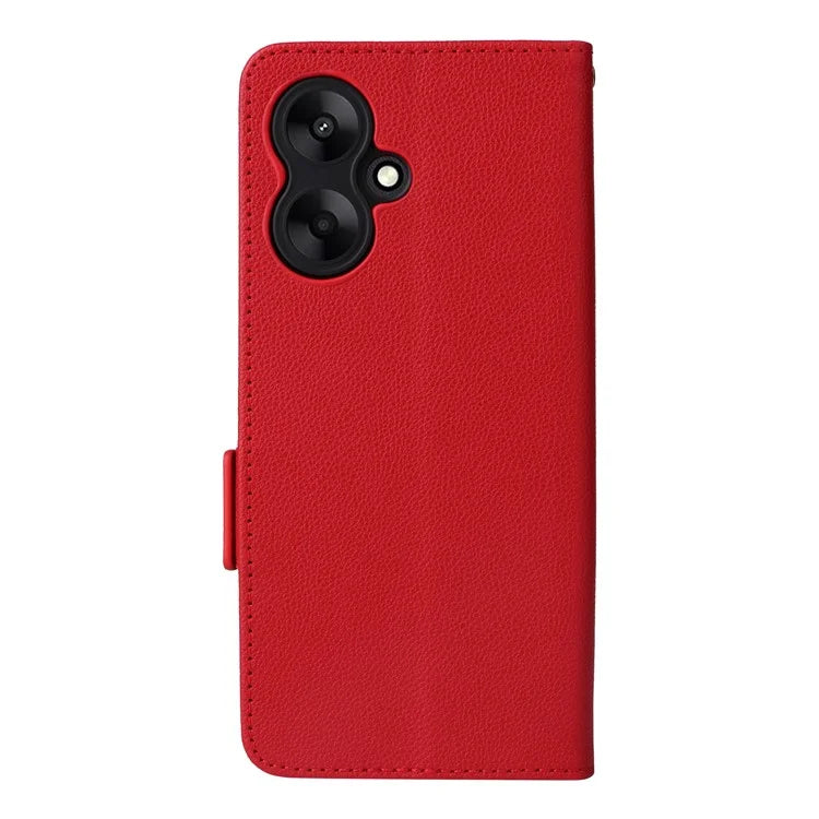 For Xiaomi Redmi 13C 5G / Redmi 13R 5G / Poco M6 5G Case with Wrist Strap Leather Cell Phone Cover