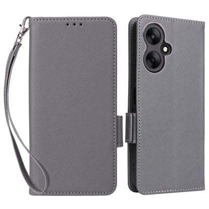 For Xiaomi Redmi 13C 5G / Redmi 13R 5G / Poco M6 5G Case with Wrist Strap Leather Cell Phone Cover