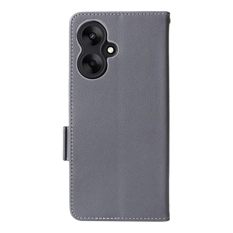 For Xiaomi Redmi 13C 5G / Redmi 13R 5G / Poco M6 5G Case with Wrist Strap Leather Cell Phone Cover