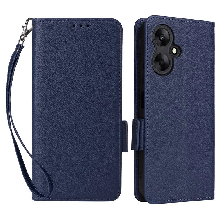 For Xiaomi Redmi 13C 5G / Redmi 13R 5G / Poco M6 5G Case with Wrist Strap Leather Cell Phone Cover