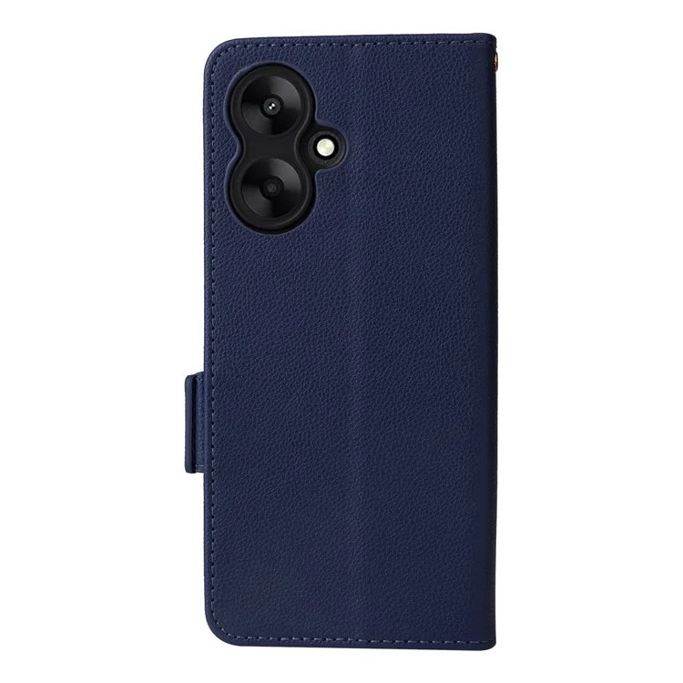 For Xiaomi Redmi 13C 5G / Redmi 13R 5G / Poco M6 5G Case with Wrist Strap Leather Cell Phone Cover