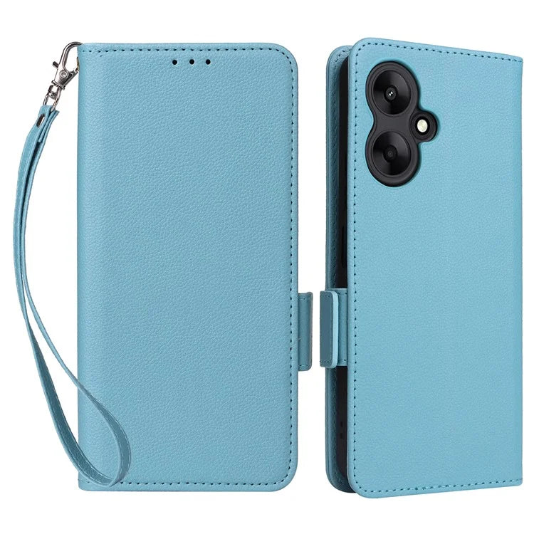 For Xiaomi Redmi 13C 5G / Redmi 13R 5G / Poco M6 5G Case with Wrist Strap Leather Cell Phone Cover